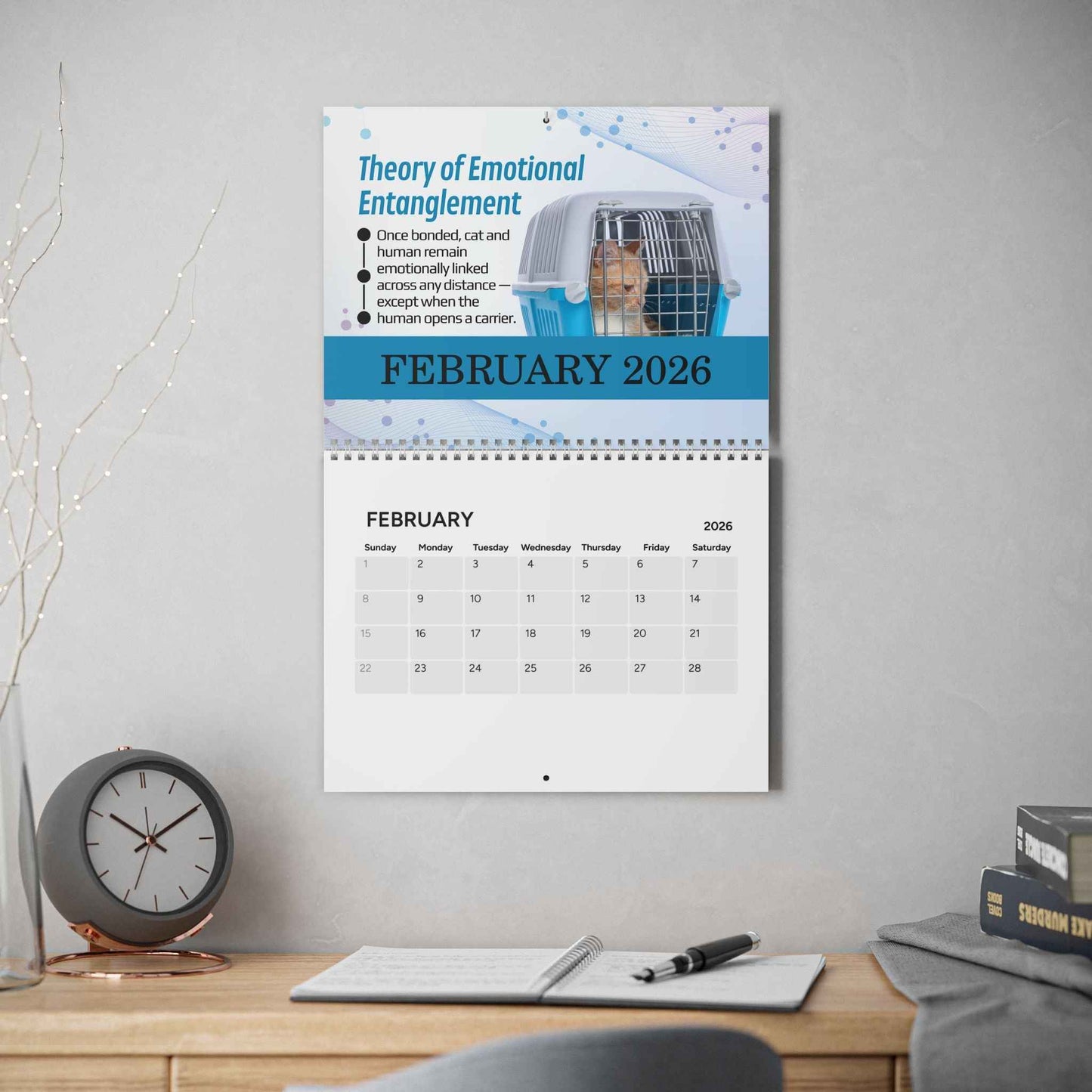 Paws & Effect: The Science of Cat Logic 2026 Calendar