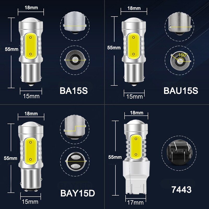 NLpearl 2x LED Signal Lamp - 1156 BA15S & 1157 BAY15D