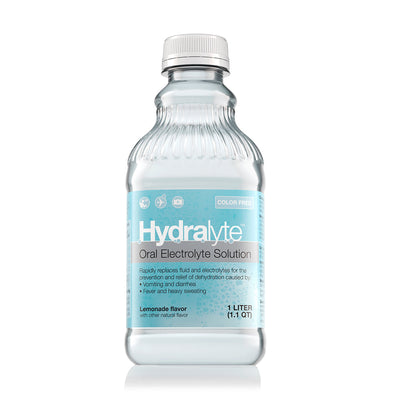 Hydralyte Color-Free Oral Electrolyte Solution - Lemonade, 33.8 Oz