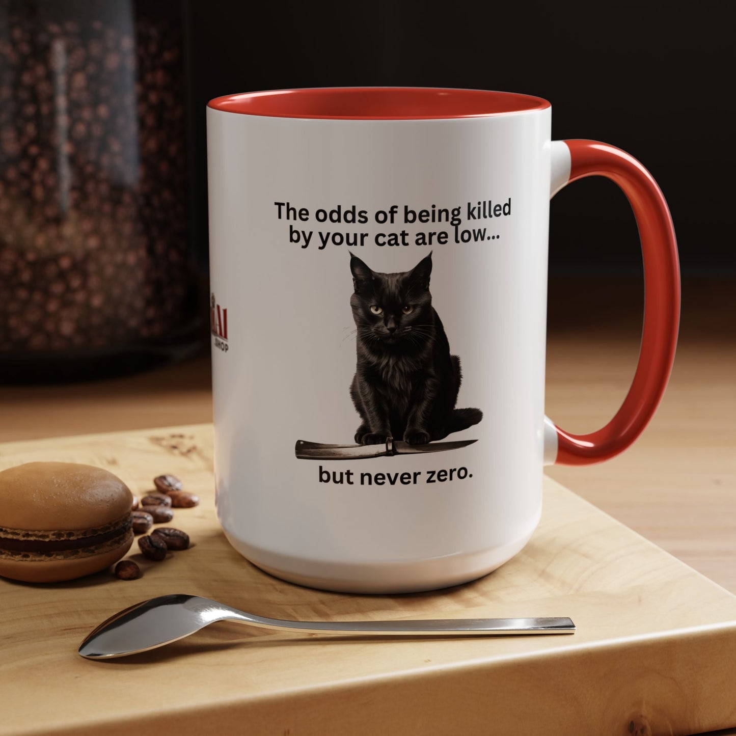 Charming Cat-Themed Accent Coffee Mug (11oz & 15oz) - Korvel