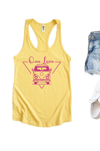 One Love Van Tank - Premium Racerback Top