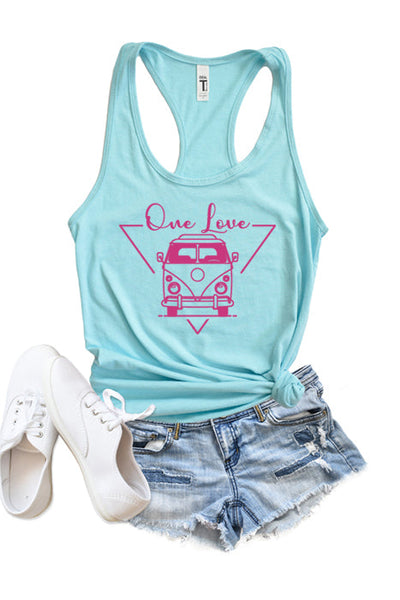 One Love Van Tank - Premium Racerback Top