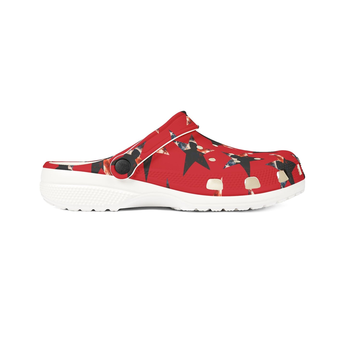 Red Presidential Silhouette Star EVA Clogs – Lightweight Slip-Ons