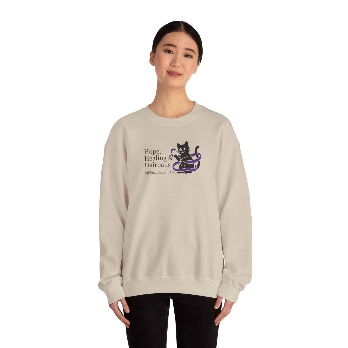 Sudadera Epikitty Parent Life de Esperanza, Sanación y Bolitas de Pelo