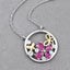 1.47 Carat Genuine Ruby and White Topaz Pendant in Sterling Silver
