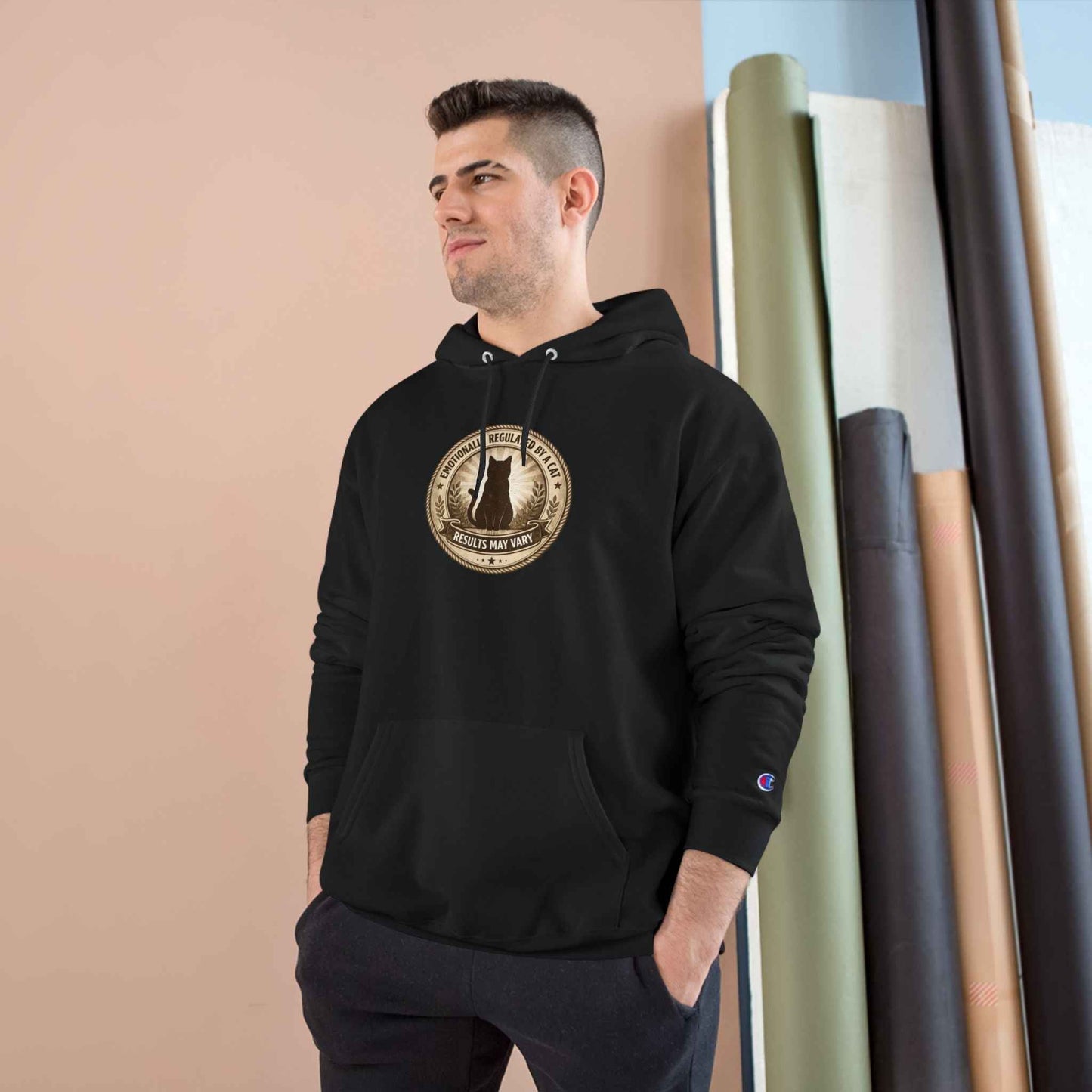 Emotionally Regulated by a Cat Hoodie - Champion®