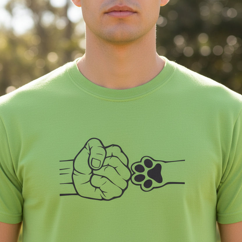 Camiseta Unisex de Algodón Pesado Fist Bump