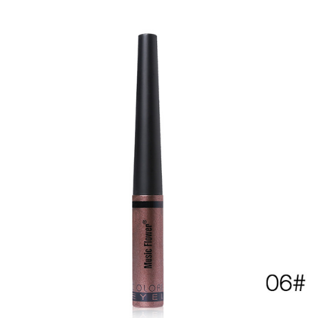 Music Flower Brand 6 Color Shimmer Liquid Eyeliner Pen Brightening Eyes Makeup Eye Liner Pencil Waterproof Quick Drying Eyelid - Korvel