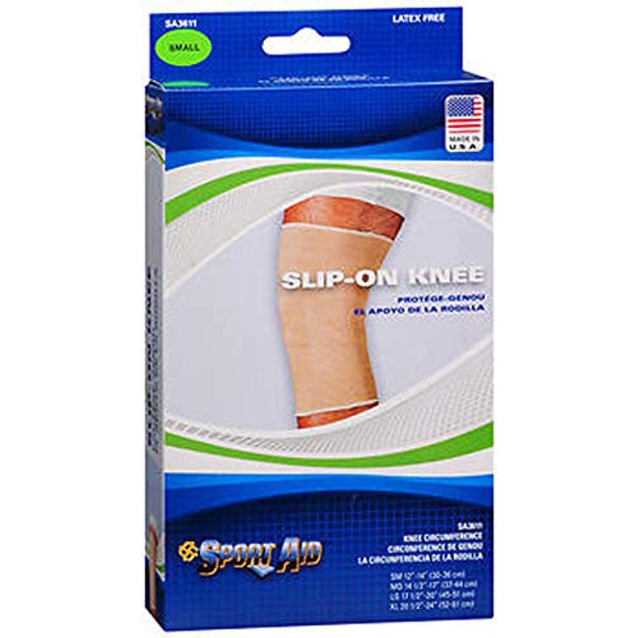 Scott Specialties Sportaid Knee Brace - Slip On, Beige, Small