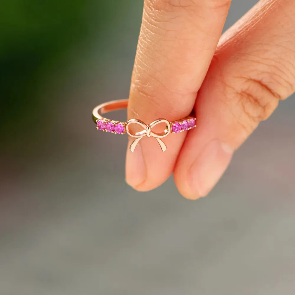 Bague en Argent Sterling 925 en Forme de Nœud