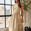 Vestido sin mangas con cordón y lavado para mujeres