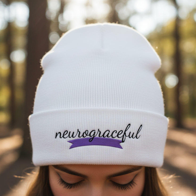 Gorro Bordado Neurograceful – Sombrero de Tejido para la Conciencia de la Epilepsia