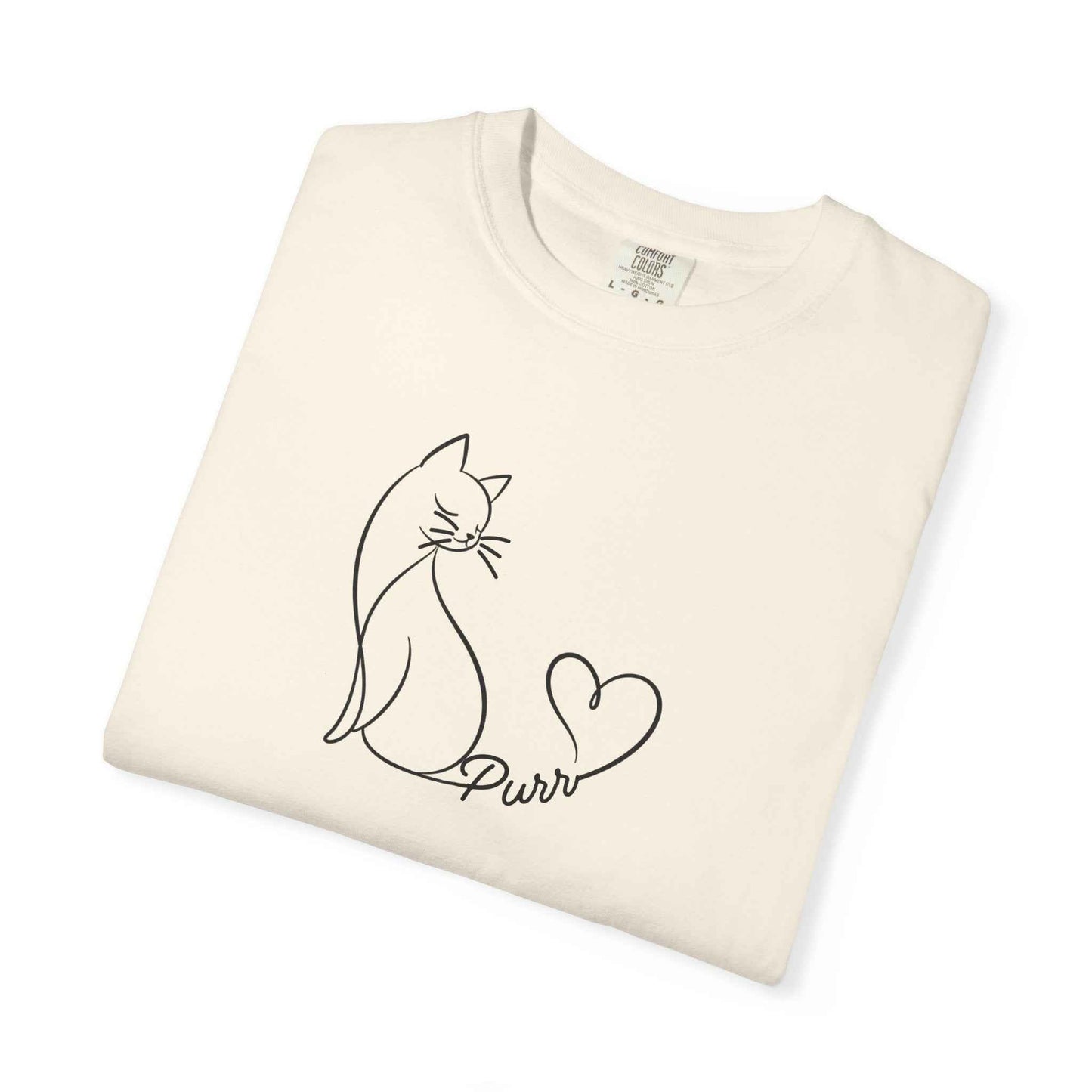 Purr Line Art Cat Unisex T-Shirt