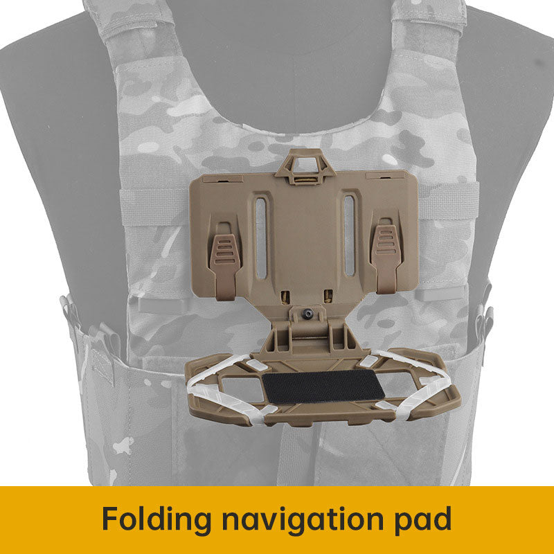 MOLLE mount war vest chest hanging universal chest mobile phone plate carrier folding navigation board - Korvel