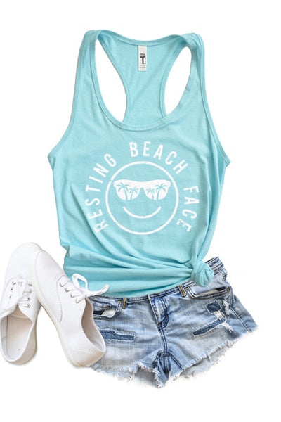 Resting Beach Face Tank