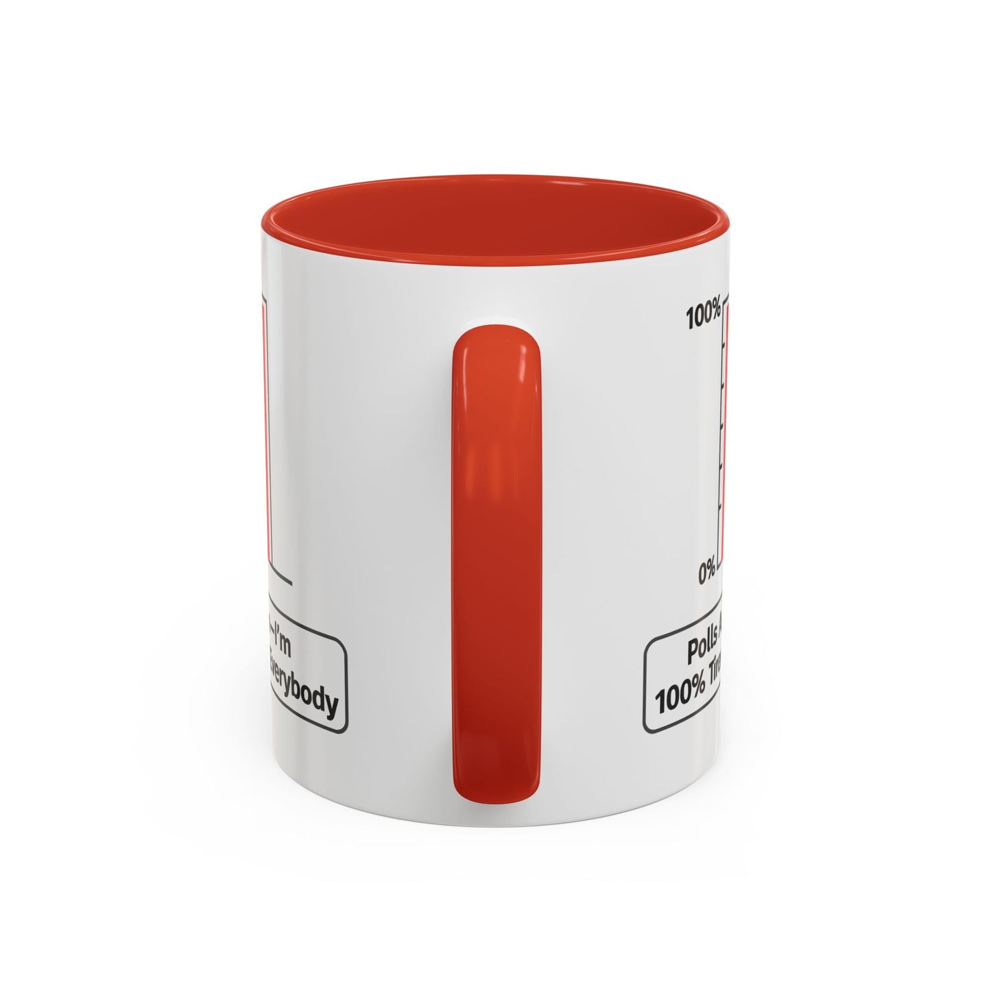 Taza de Parodia Política - 100% Cansado de Todos