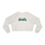 Christmas Cat Mama Women's Cropped Fleece Pullover