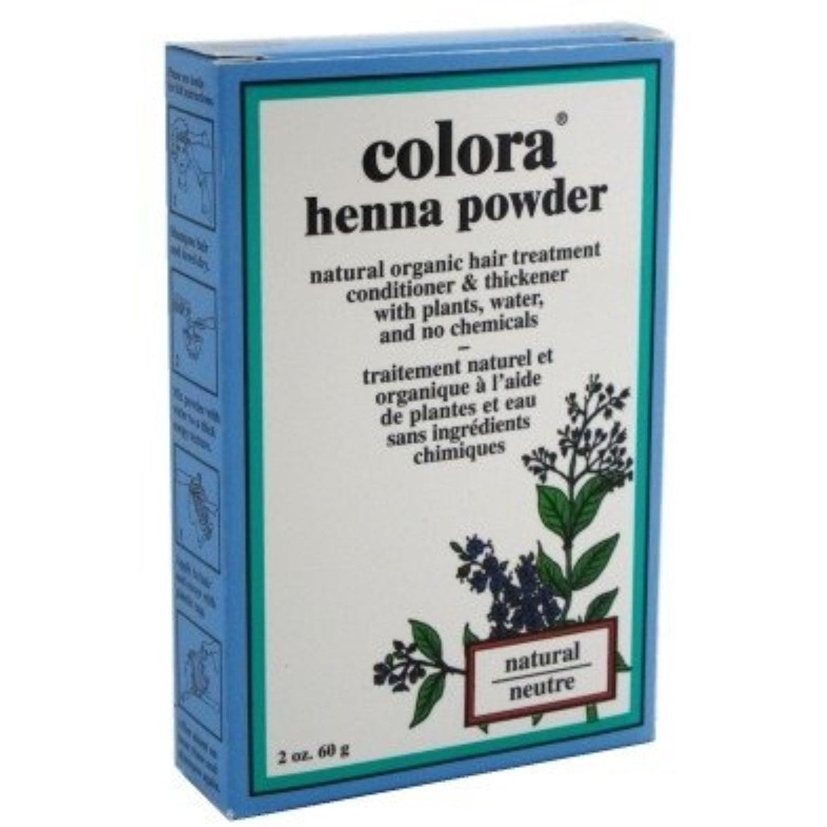 Colora Henna Powder Color de Cabello Natural, 2 Oz