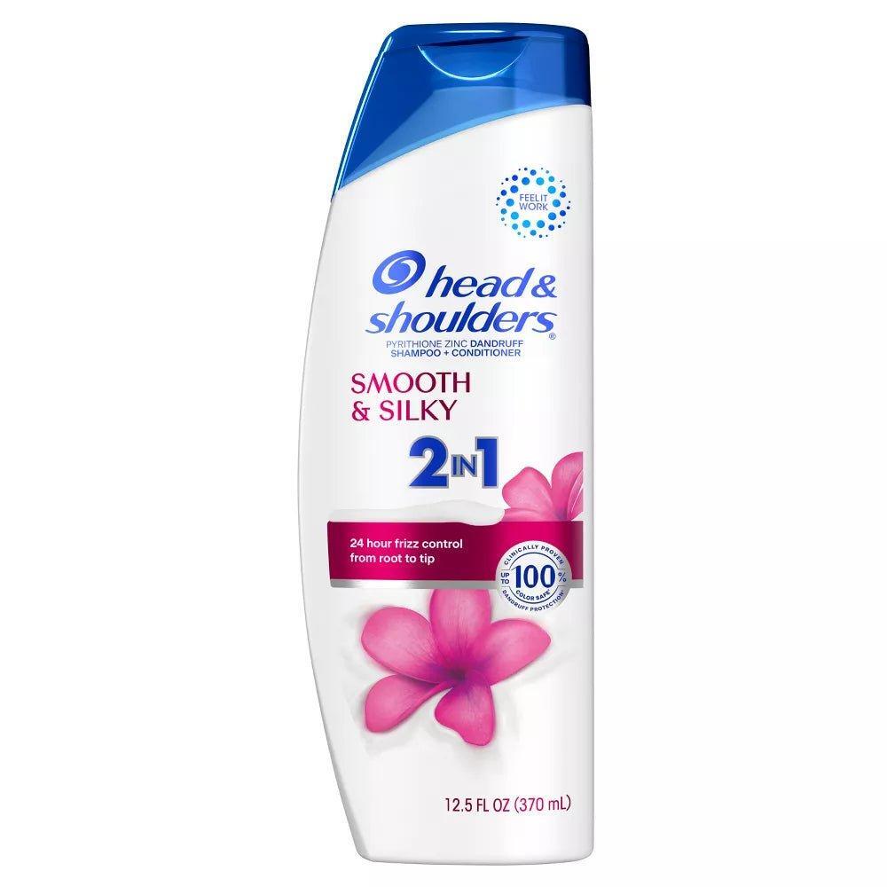 Head & Shoulders 2 In 1 Shampoo & Conditioner, Smooth Silky, 12.5 Oz
