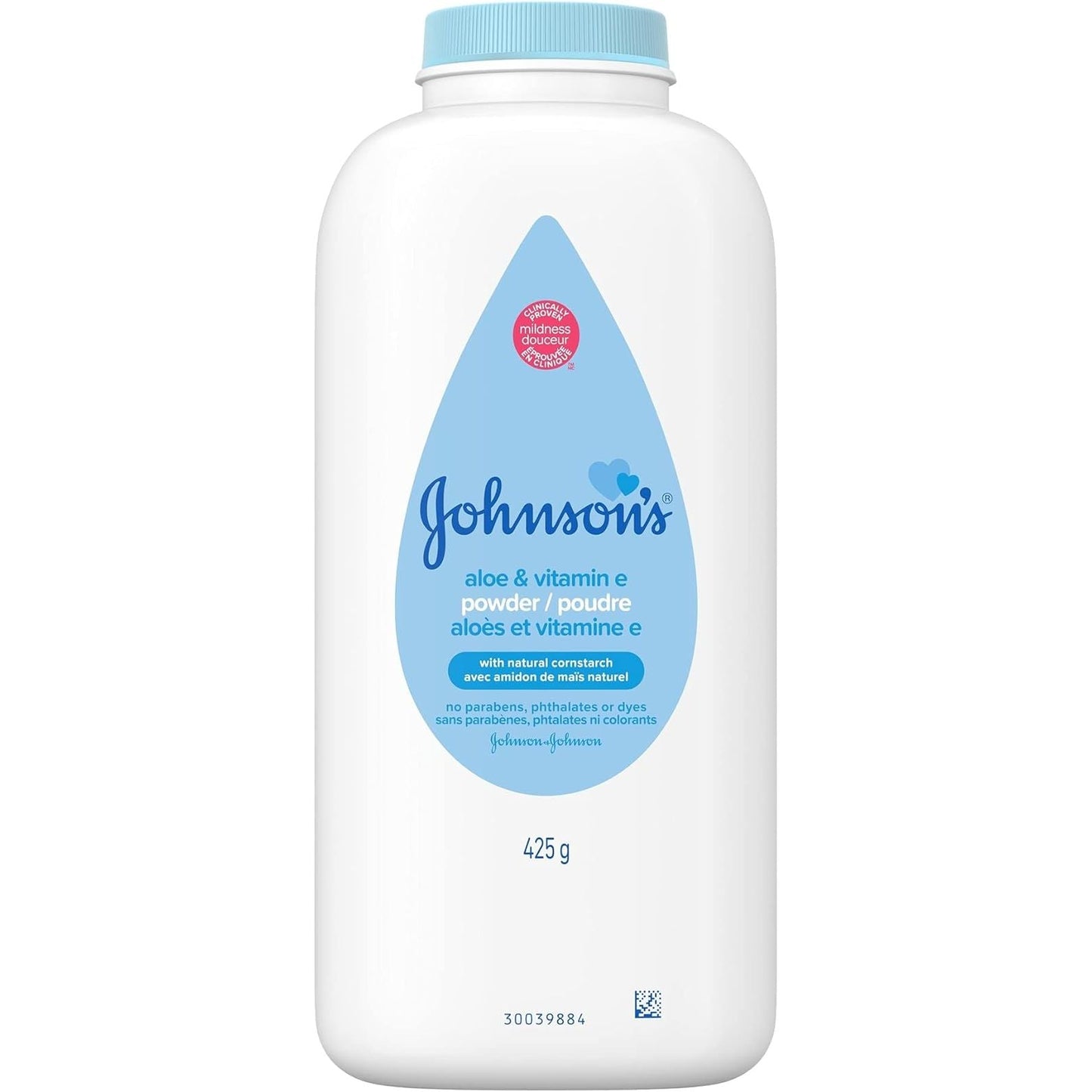 Poudre pour bébé en maïs pur Johnson's avec aloe et vitamine E, 15 oz