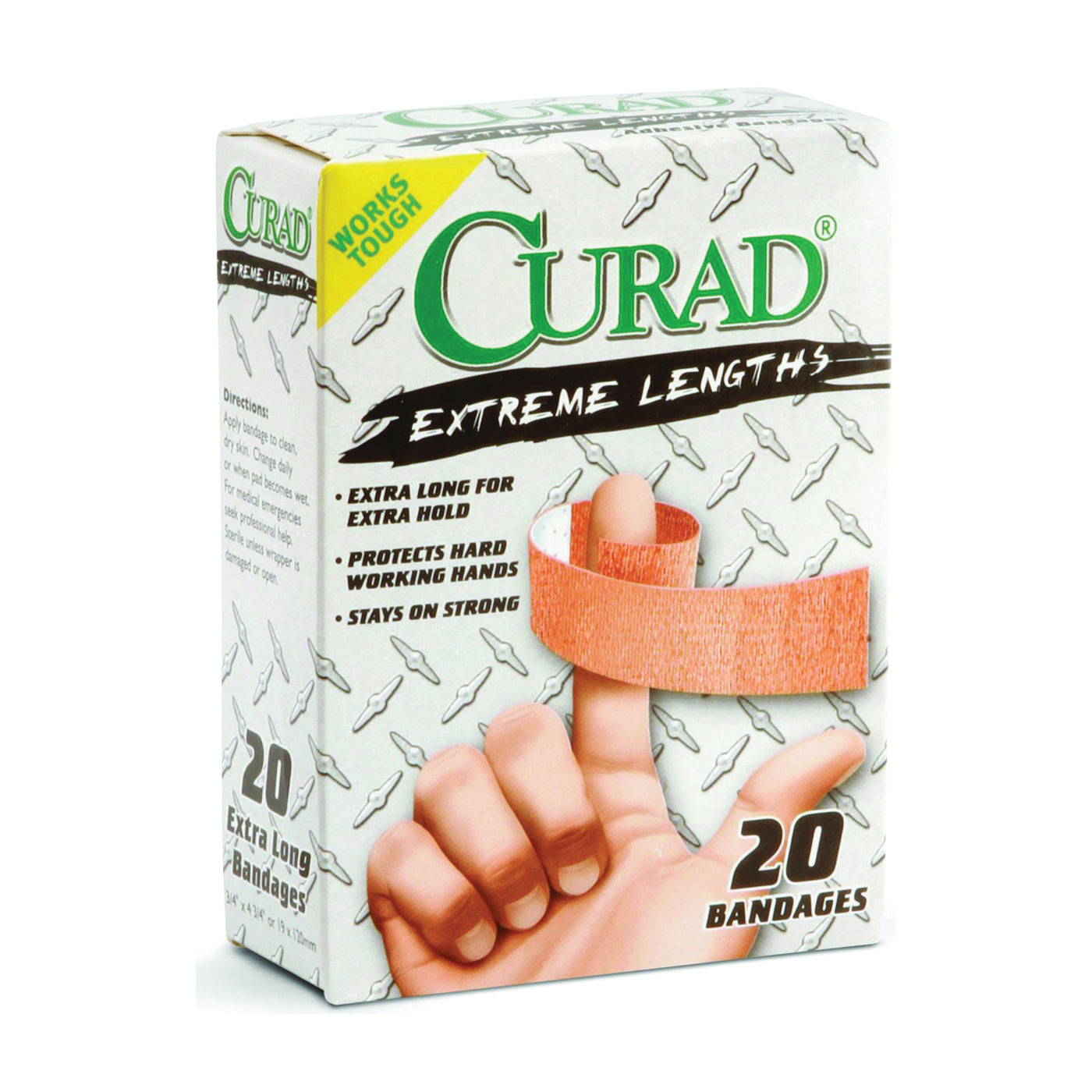 Bandages adhésifs Curad Extreme Lengths, 20 unités