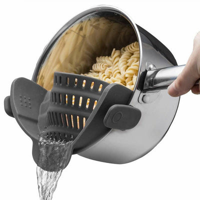 Silicone pasta filter wide mouth drain water filter vegetable and fruit filter clamp pot edge drain block - Korvel