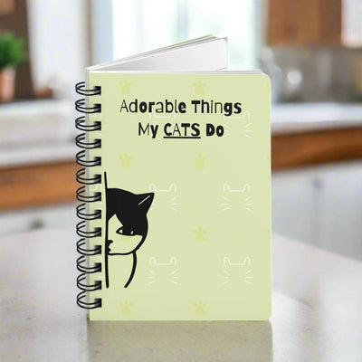 Adorable Things My Cats Do Spiral Journal