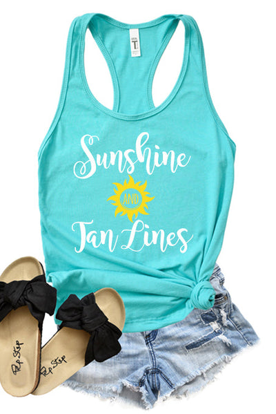 Sunshine and Tanlines Racerback Tank Top