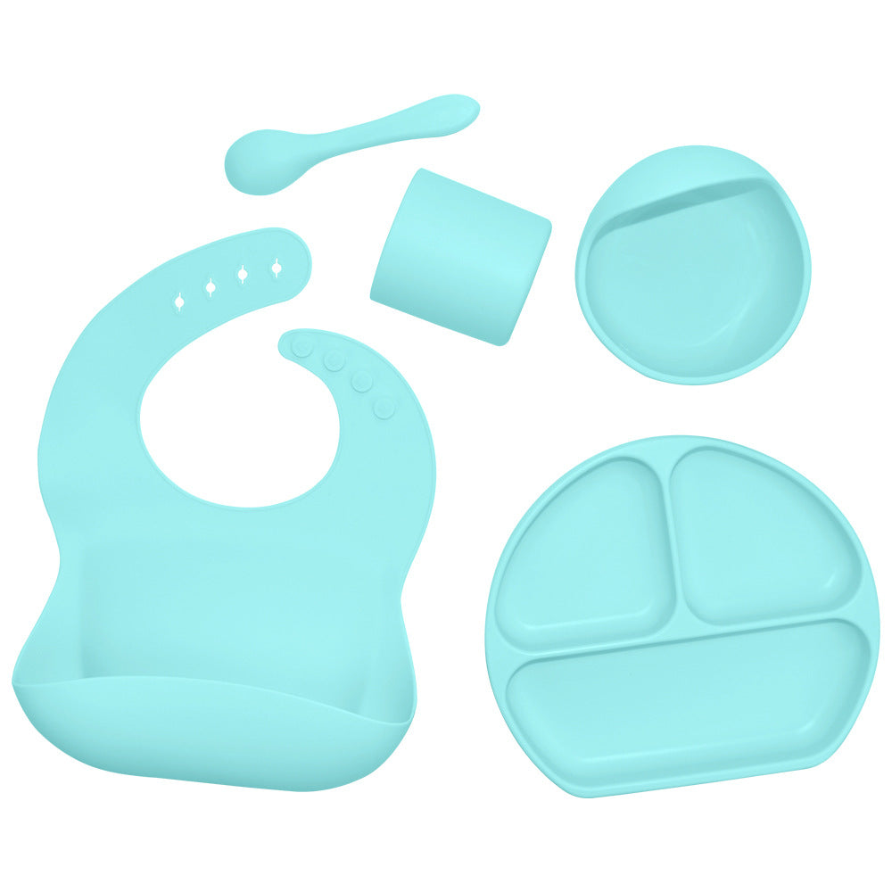 Premium Silicone 5-Piece Children's Feeding Set