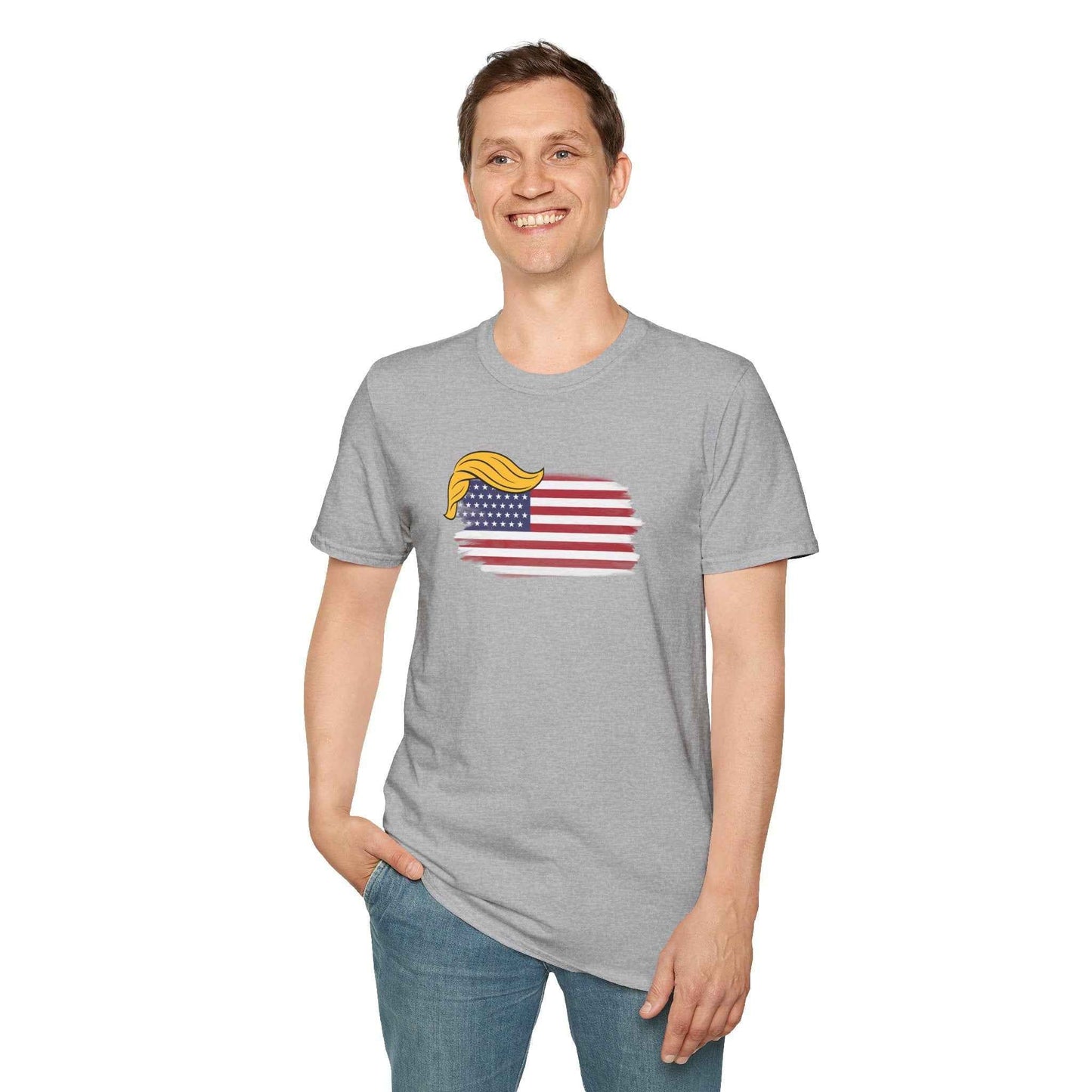 Camiseta Parodia Swoop & Stripes – Camiseta Unisex de Algodón Suave