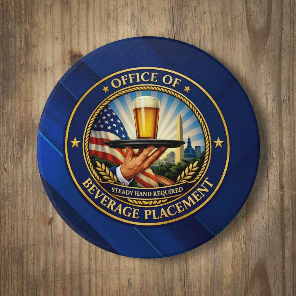 Office of Beverage Placement Coaster – Steady Hand Required