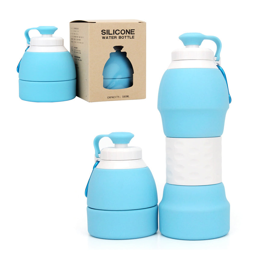 Silicone Folding Water Bottle - Portable & Space-Saving