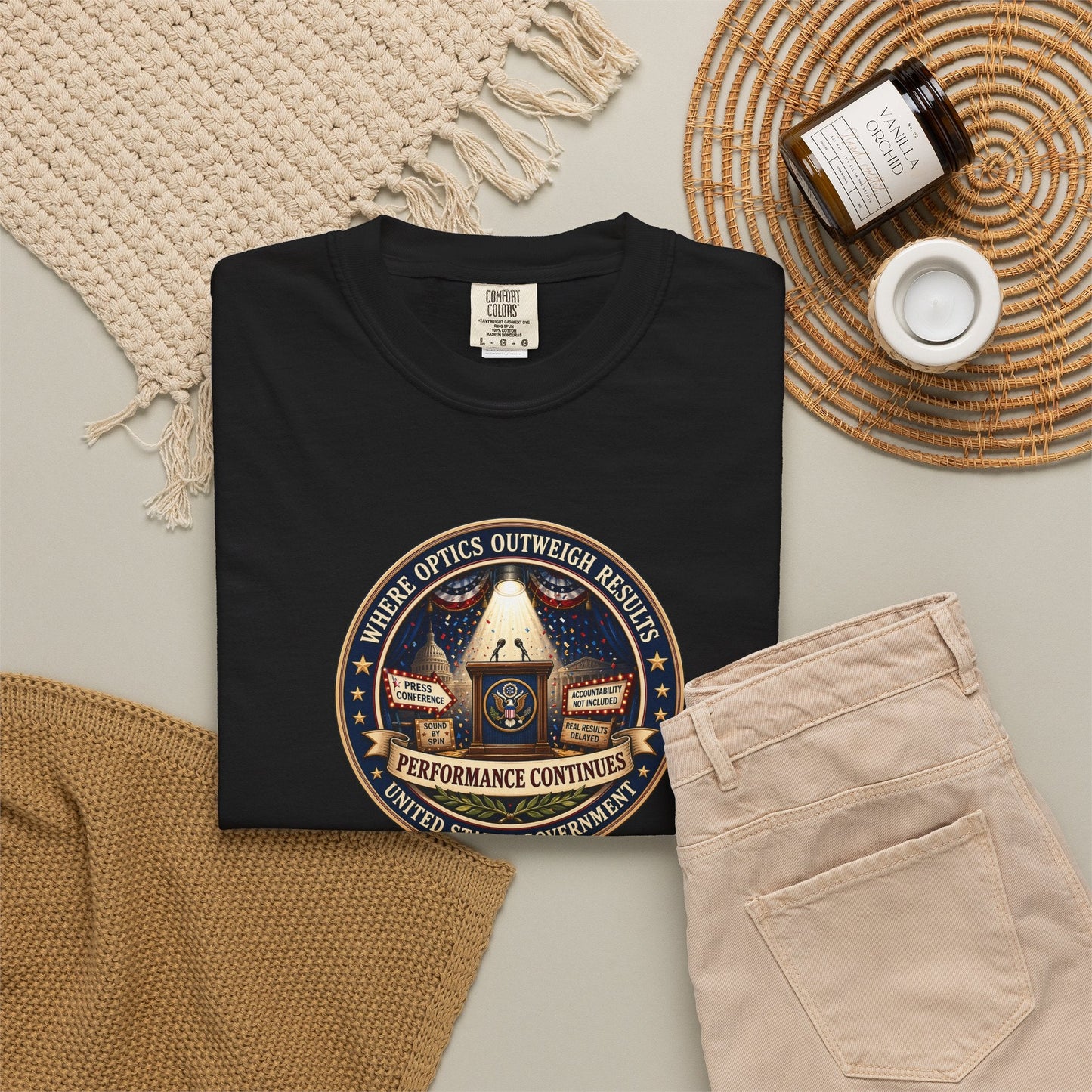 T-shirt graphique Where Optics Outweigh Results