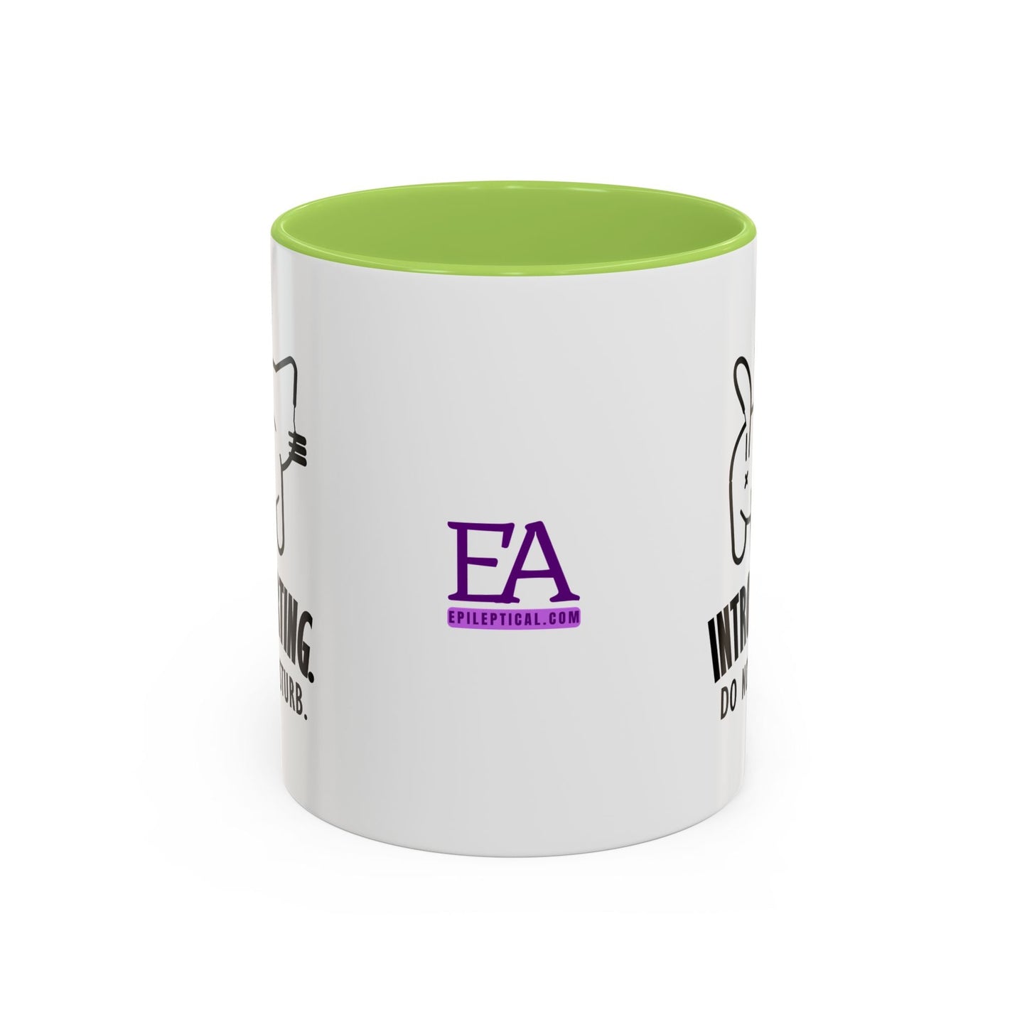Introvertido. No molestar. Taza de café de gato en dos tonos