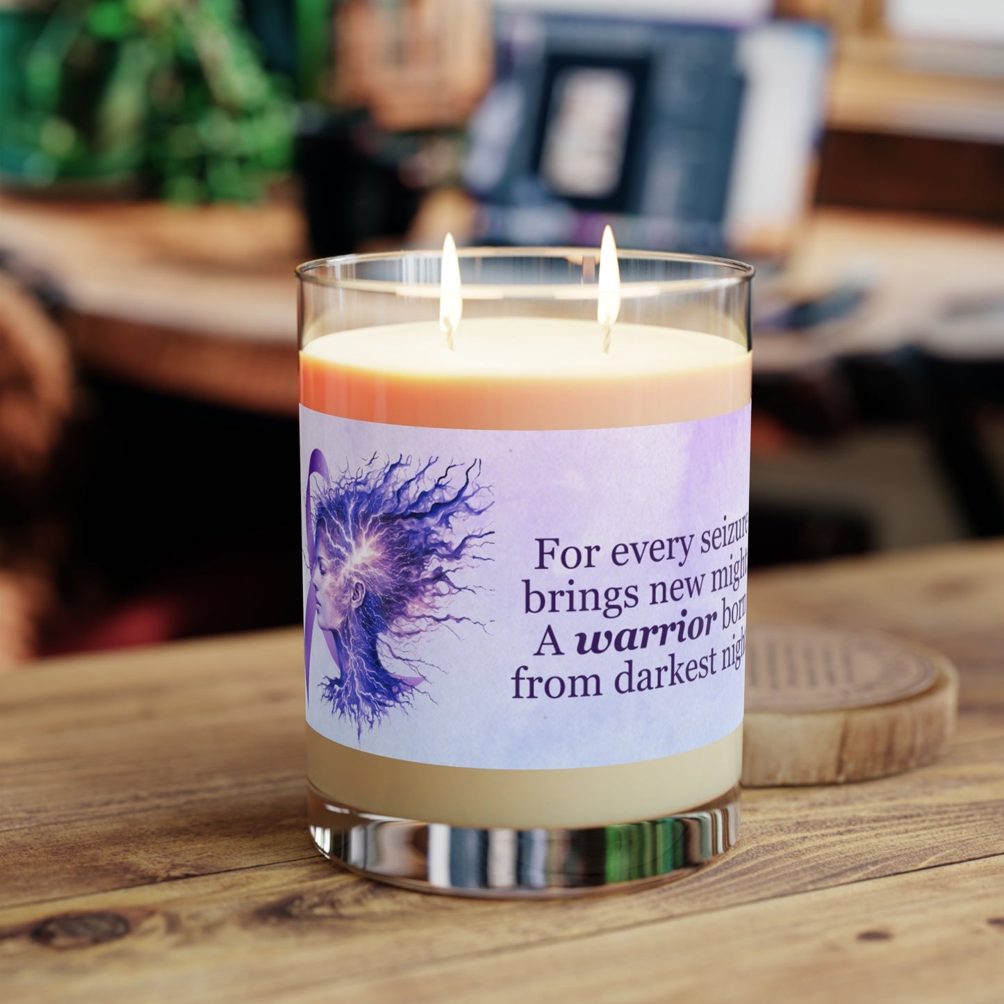 Une bougie parfumée Un guerrier est né - 11oz en verre plein