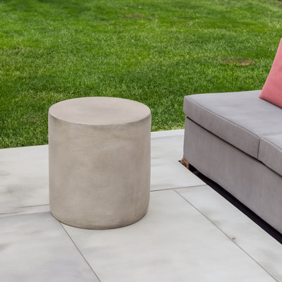 Light Gray Concrete Side Table