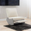 Modern rocking chair recliner, comfortable cushioned recliner with footstool, gray - Korvel