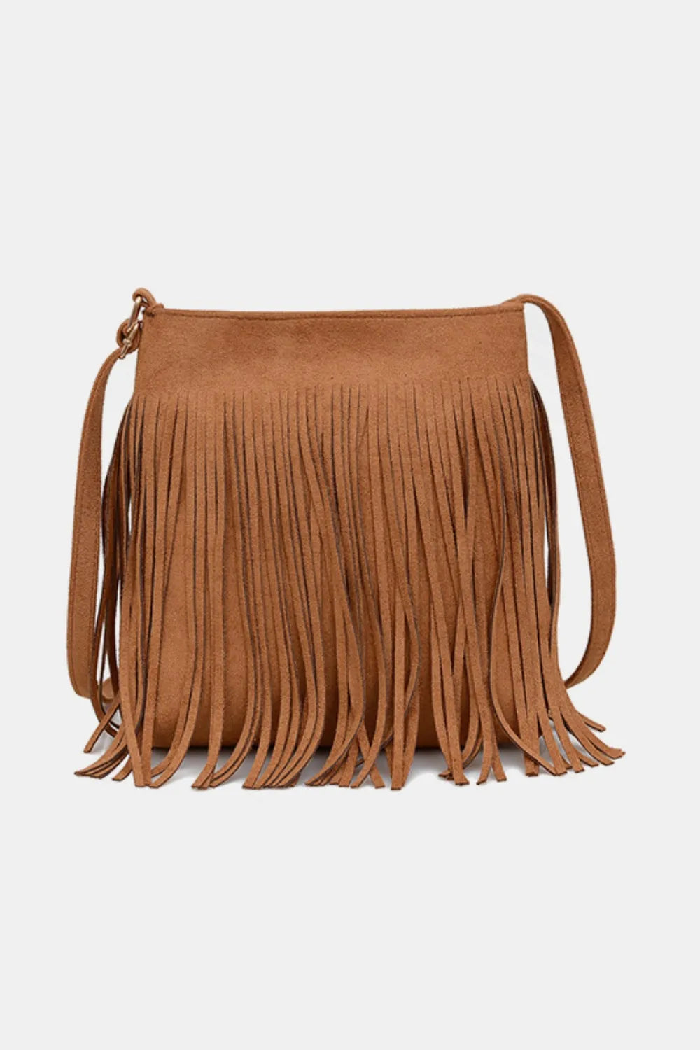 Suede Fringe Shoulder Bag - Stylish & Versatile
