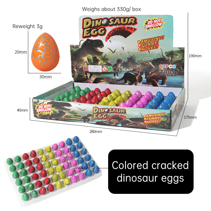 Dinosaur egg children soak in water to expand hatching small toys cracked shell simulation animal - Korvel