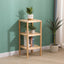 3-Tier Birch Bathroom Shelf, Narrow Shelving Unit, Multifunctional Storage Rack, Corner Rack, for Kitchen, Living Room - Korvel