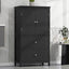 Armoire de rangement de salle de bain noire élégante avec étagère réglable
