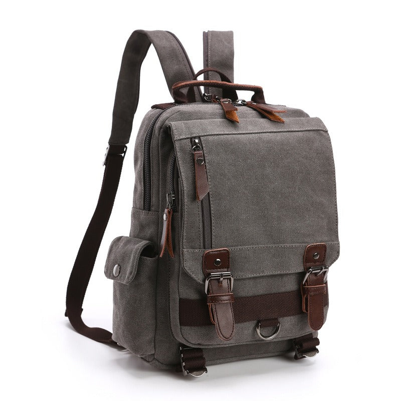 Canvas Backpack Men Travel Back Pack Multifunctional Shoulder Bag for Women Laptop Rucksack School Bags Female Daypack - Korvel