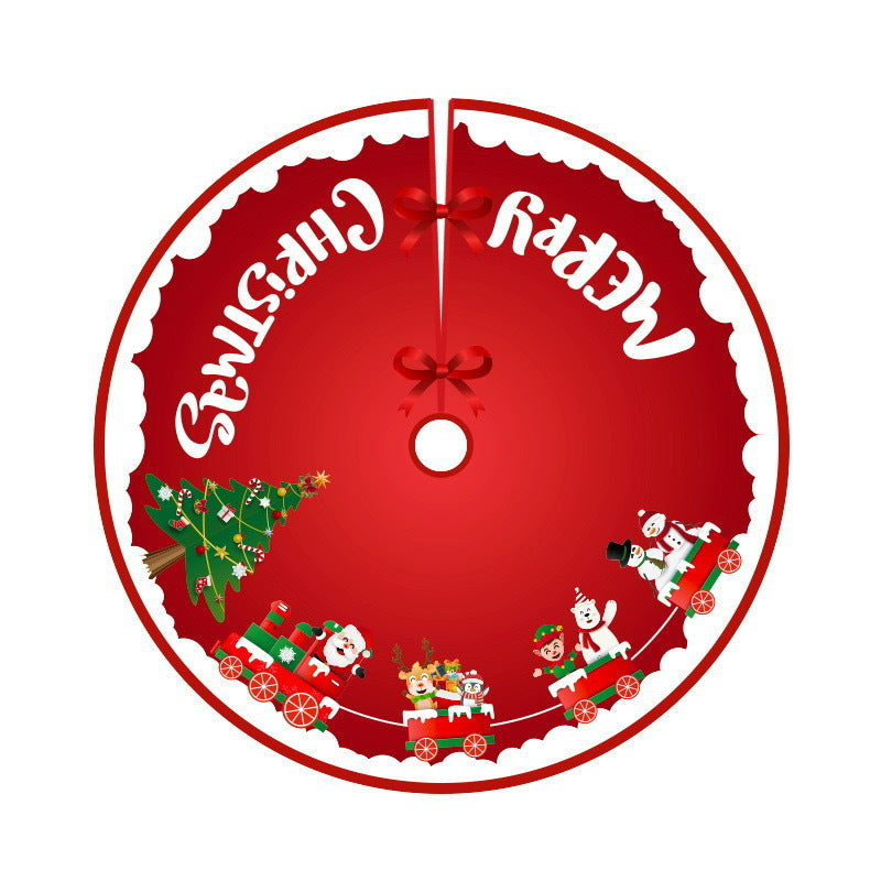 Deer Head Snowflake Santa Claus Gift Box Series Christmas Tree Bottom Decoration Apron Atmosphere Decoration - Korvel