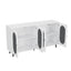 Buffet d'Accent Blanc Moderne avec Portes en Acrylique
