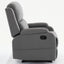 Gray PU Leather Recliner Massage Chair with Adjustable Positions