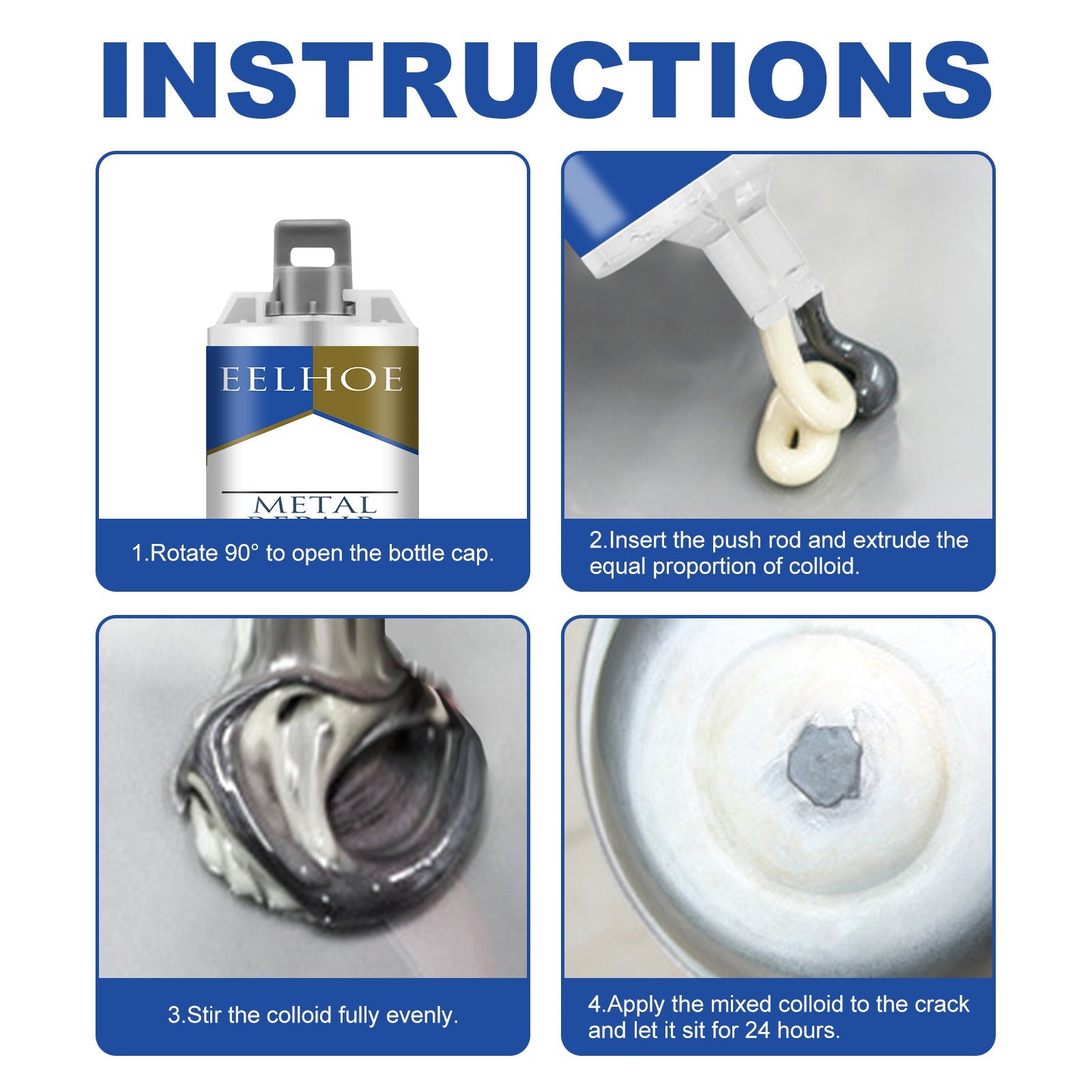 Metal Repair Glue, Crack Filling And Leak Plugging Quick Dry Crack High Temperature Welding Metal Repair Agent - Korvel