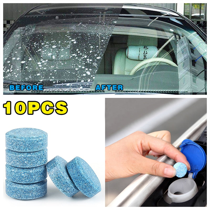 10PCS Car Solid Wiper Tablets for Window Cleaning