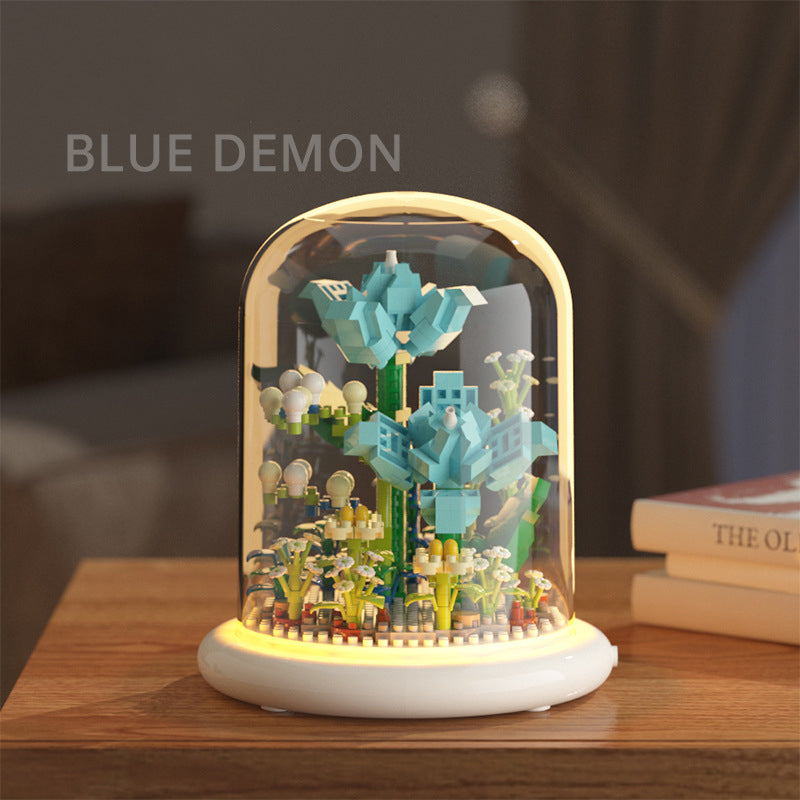 Premium Building Block Flower Simulation Set