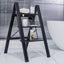 3 Step Ladder Aluminum Light Folding Step Bench Wide Non slip Pedal 300 lb Capacity Home Office Portable Ladder black - Korvel