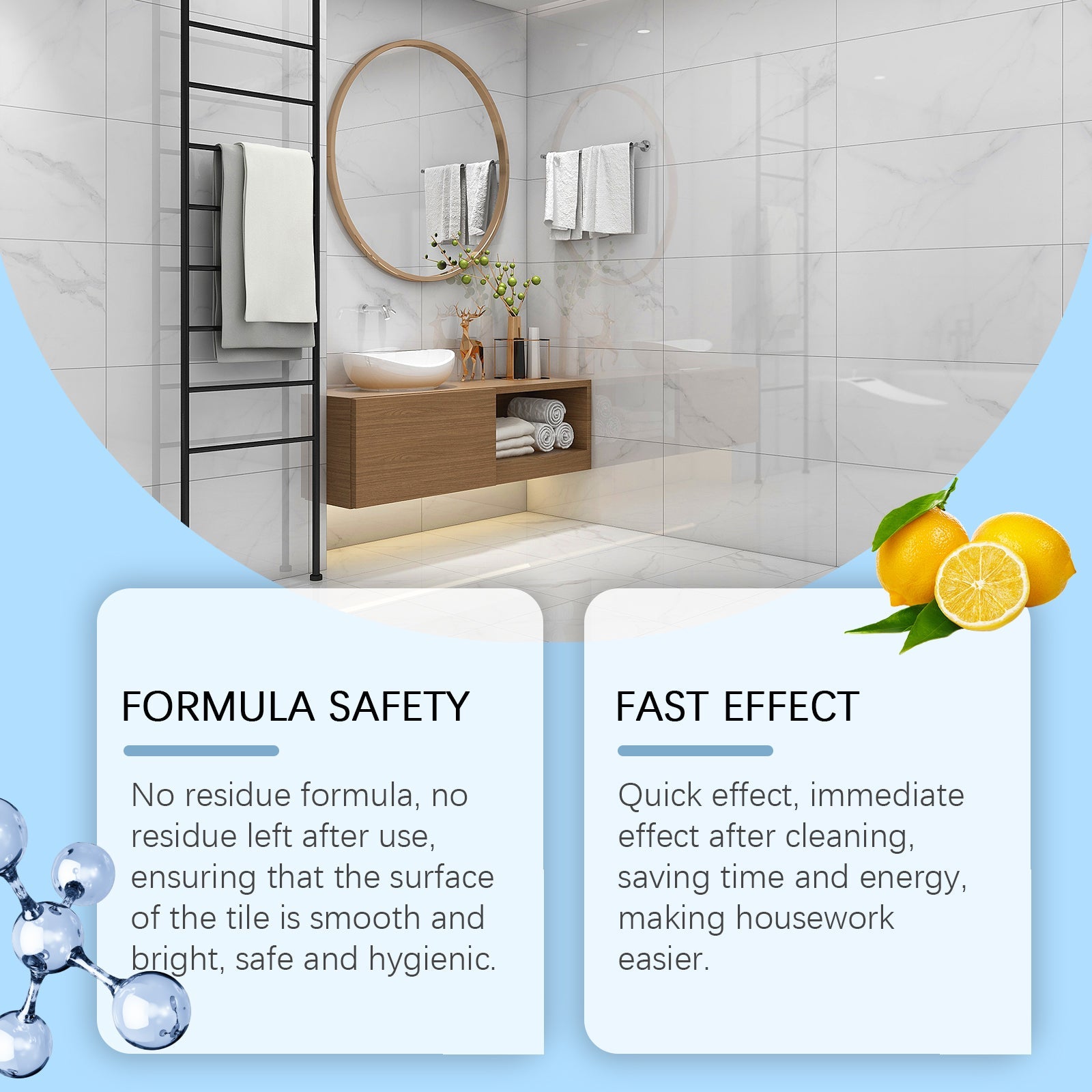 Tile Multi-Purpose Cleaner, Floor Wall Tile Polishing Maintenance Cleaning Decontamination Clean - Korvel